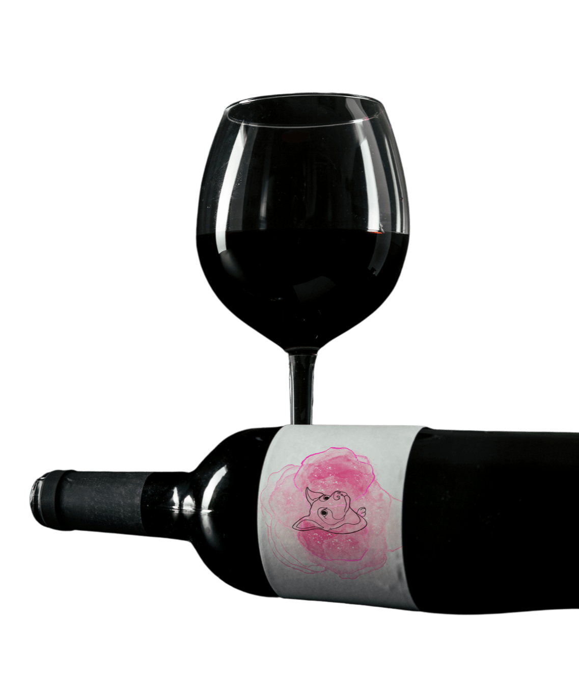 botella de vino tinto de crianza